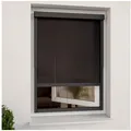 Rollo Außenrollo ohne Bohren (Grau, Transparent) für Fenster CLIP & SHADE, CLIP & SHADE 130 cm
