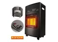 TroniTechnik® Gasheizer Gasheizofen Heizstrahler 4,2 kW Gas Heizung inkl. Gasdruckregler & Gasschlauch 3 Heizstufen 4200W