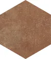 Feinsteinzeug Hexagon Folk Cotto 21,5 x 25 cm braun  Bodenfliese
