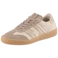 Marc O'Polo Court Sneaker Retro-Sneaker, Schnürschuh, Halbschuh mit Memory Foam Ausstattung beige|braun 39 EU