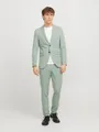 Jack & Jones Anzug JPRFRANCO Extra schmal, pflegeleicht, stilvoll mit fallendem Revers Materialmix, slim fit