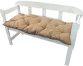 Bankauflage Ibiza - Polsterauflage für Gartenbänke Gemütlich & Langlebig, Farbe:Beige, Größe:140 x 45 cm