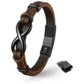 UNIQAL.de Lederarmband Unendlichkeit Leder Armband "INFINITY" Herren (Edelstahl, Echtleder, Casual Style, Handgefertigt), Designed in Germany braun 23 cm