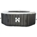 HOME DELUXE - Outdoor Whirlpool - Drop - Farbe: Schwarz, ⌀ 185 cm, Höhe 65 cm, 130 Luftdüsen - inkl. Abdeckung, Reparaturset, Filterset I Auße... - Schwarz
