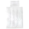 roba Kindersteppbett - Kinder Bettdecke 100 x 135 cm + Kissen 40 x 60 cm - Baby Set (Inlett) - 4 Jahreszeiten / Ganzjährig - Weiß