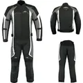PROANTI Motorradkombi Biker Motorrad Textil Kombi wasserdichte Jacke und Hose - M
