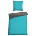 Schiesser Wende-Bettwäscheset Doubleface in glatter Renforcé-Qualität blau 