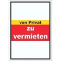 HB-Druck Aufkleber zu vermieten Aufkleber mit Text Werbeaufkleber hochkant, wetterfest, UV-beständig, kratzfest