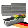 16x Blumenkasten für Europalette Balkon Einsätze Hängetöpfe Pflanzkübel grau