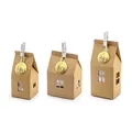 Adventskalender zum Befüllen - 24 Häuser Schachteln Boxen Kartonagen Kraftpapier