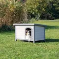 Trixie - Natura - Hundehütte Größe S - 85 × 58 × 60 Cm. Klassisch Mit Flachdach