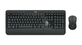 Logitech MK540 Advanced Kabellose, 2,4 GHz Unifying USB, QWERTZ, Schwarz Tastatur- und Maus-Set