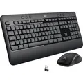 Logitech MK540 Advanced Funk Tastatur, Maus-Set Handballenauflage Deutsch, QW...