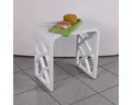 KZOAO Duschhocker Design Spa Badhocker aus Mineralguss Modell "Padua", belastbar bis 150 kg