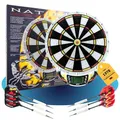 Best Sporting Elektronische Dartscheibe Nation, Windsor oder Bristol – 21 Spiele mit 65 Varianten, kabellos – Set inkl. 6 Pfeile & 8 Ersatzspitzen – Für bis zu 8 Spieler (Nation, 44 x 38,5 x 3)