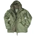 Mil-Tec Parka Militär Nässeschutzjacke mit Fleecejacke grün M