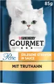 PURINA Gourmet Perle Erlesene Streifen Katzenfutter nass, mit Truthahn (26x 85g)