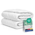 Beautissu 4 Jahreszeiten Bettdecke 135x200 cm 2er Set leichte Sommerdecke 500g & Warme Winterdecke 800g zusammengeknöpft – Trennbare Allergiker Steppdecke Ganzjahresdecke Atmungsaktiv – BeauNuit JD