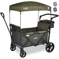 FableKids Bollerwagen LEO X2Lite mit Dach faltbarer Transportwagen Grün