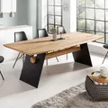 riess-ambiente Design Esstisch GRAND OAK 200cm natur Eiche Massivholz Esszimmertisch Tisch Konferenztisch Küchentisch - Braun