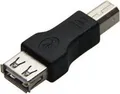 USB-A-auf-USB-B-Adapter, schwarz 2,5 W, 0,5 A, 480 Mbit/s, USB 2.0