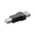 goobay USB 2.0 Adapter USB-A Buchse auf USB-B Stecker – Druckeradapter 480 Mbit/s – kein Signalumwandler – schwarz 50291
