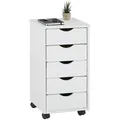 Idimex Rollcontainer, Weiß, Holz, Kiefer, Mode, 35x65x40 cm, FSC Mix, Arbeitszimmer, Container