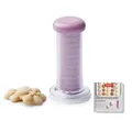 Betty Bossi Keks-Presse Mini - schnell und einfach Rosetten Plätzchen herstellen, einhändig bedienbar, Kunststoff, Transparent, Lila, Plätzchenpresse für weichen Keksteig