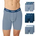 Snocks Lange Boxershorts Herren aus Bio-Baumwolle (6er Pack) - Atmungsaktiv und Ideal für Sport und Alltag - Kein juckendes Etikett und komfortabler Bund - Unterhosen Herren Gr. S-3XL