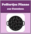 Poffertjes Pfanne Mini Pfannkuchen Bratpfanne Poffertjespfanne schwarz Gusseisen