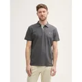 TOM TAILOR Poloshirt Poloshirts Piqué Poloshirt aus Baumwolle grau M