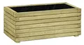 Gartenpirat Blumenkasten Pflanzkasten aus Holz rechteckig 80 x 40 x 33 cm mit Pflanzfolie