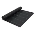 vidaXL Unkrautvlies Unkrautfolie Schwarz 1x25 m PP, (1-St)