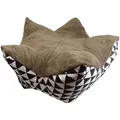 Tierbett Hundebett Hundekissen 65x30cm M weich waschbar Supersoft Knospen Look