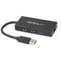 StarTech.com 3 Port USB 3.0 Hub mit Gigabit Ethernet Adapter aus Aluminium - Kompakter USB3 Hub mit GbE