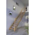STARWOOD Systemtreppe "Mykonos", Eichenholz, 13 Stufen, max. Geschosshöhe 280 cm - braun