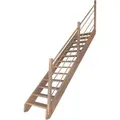 Treppe Mykonos Eiche Gerade Holz-Design-Geländer Rechts FSC®