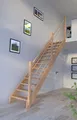 Starwood Raumspartreppe Holztreppe Mykonos Gerade-Eiche-Holz-Holz Design Geländer-rechts-ohne