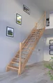Holztreppe Mykonos Gerade-Eiche-Holz-Holz Design Geländer-rechts-ohne Setzstufen