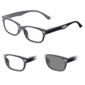 infactory getönte Lesebrille: Selbsttönende Lesebrille mit UV-Schutz 400, +1,5 Dioptrien (getönte Gläser, Lesehilfe, Sonne)