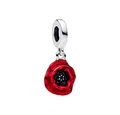Pandora Charm-Einhänger 793917C01, blühende Mohnblume