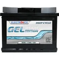 Electronicx GEL Edition Batterie 80Ah 12V ▶ Solarbatterie Wohnmobil Versorgungsbatterie - wartungsfrei tiefentladungsfest auslaufsicher