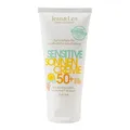 Jean & Len Sensitiv Sonnencreme 50+ LSF wasserfest, Sofortschutz für empfindliche Gesichtshaut, Sonnenschutz ohne Silikone, Nanopartikel & Octocrylen, vegan, Reisegröße 50 ml
