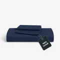 twenty:three Lyocell Bettwäsche (1x) 200x220 + (2X) 40x80 Midnight Blue - 100% Tencel - Gewonnen aus Eukalyptus - Hochwertig - Nachhaltig - Atmungsaktiv - Luxus - Hypoallergen