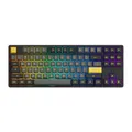 Akko 5087B Plus Mechanische Tastatur 80% TKL, RGB Hot-Swappable Wireless Tastatur US-QWERTY, Schwarz & Golden Thema mit PBT Double Shot ASA Profil Tastenkappen CS Silver Switch