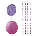 Relaxdays Capiz Girlande 4er Set Lila,Pink