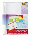 folia 2371 - Papierfähnchen, DIN A6, Stablänge 30 cm, 20 Stück, weiß - zum bemalen, bekleben und verzieren