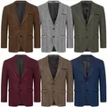 Indumentum Herren Sakko Blazer Jacke Business Sakko Kariert Slim Fit IJS-104 NEU