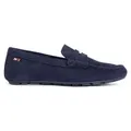 Tommy Hilfiger Suede Driver Damenschuhe Halbschuhe Mokassin Blau Freizeit, Schuhgröße:36 EU - Dunkelblau - 36
