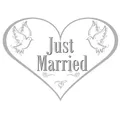 Folat türschild Just Married 35 x 48 cm Karton weiß/silber